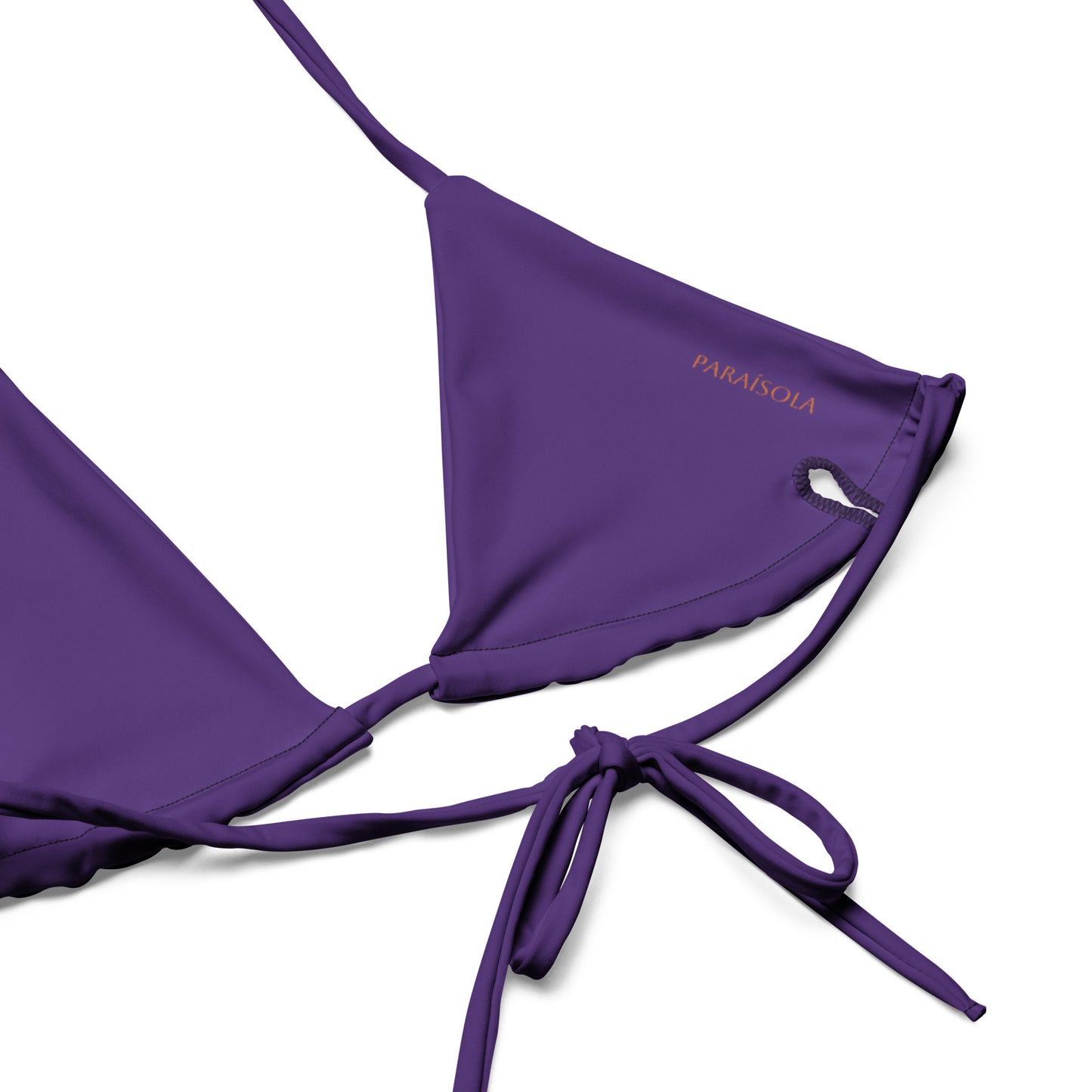 Tie-front-and-tie-side bikini-tropical-purple-yellow-hibiscus