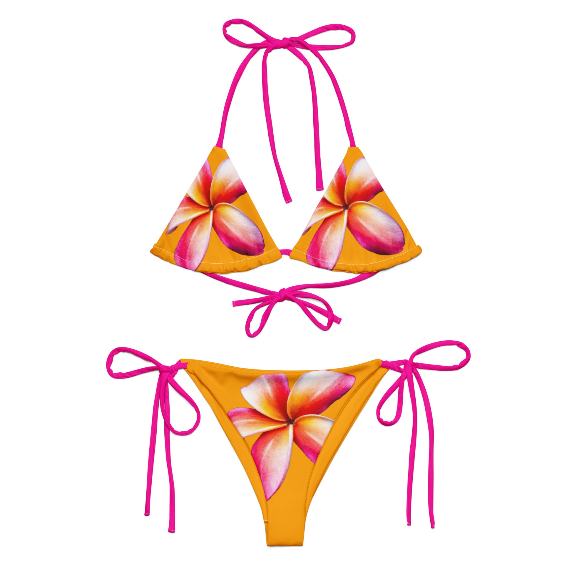 tie-back-bikini-tropical-plumeria-orange-pink-print-flattering