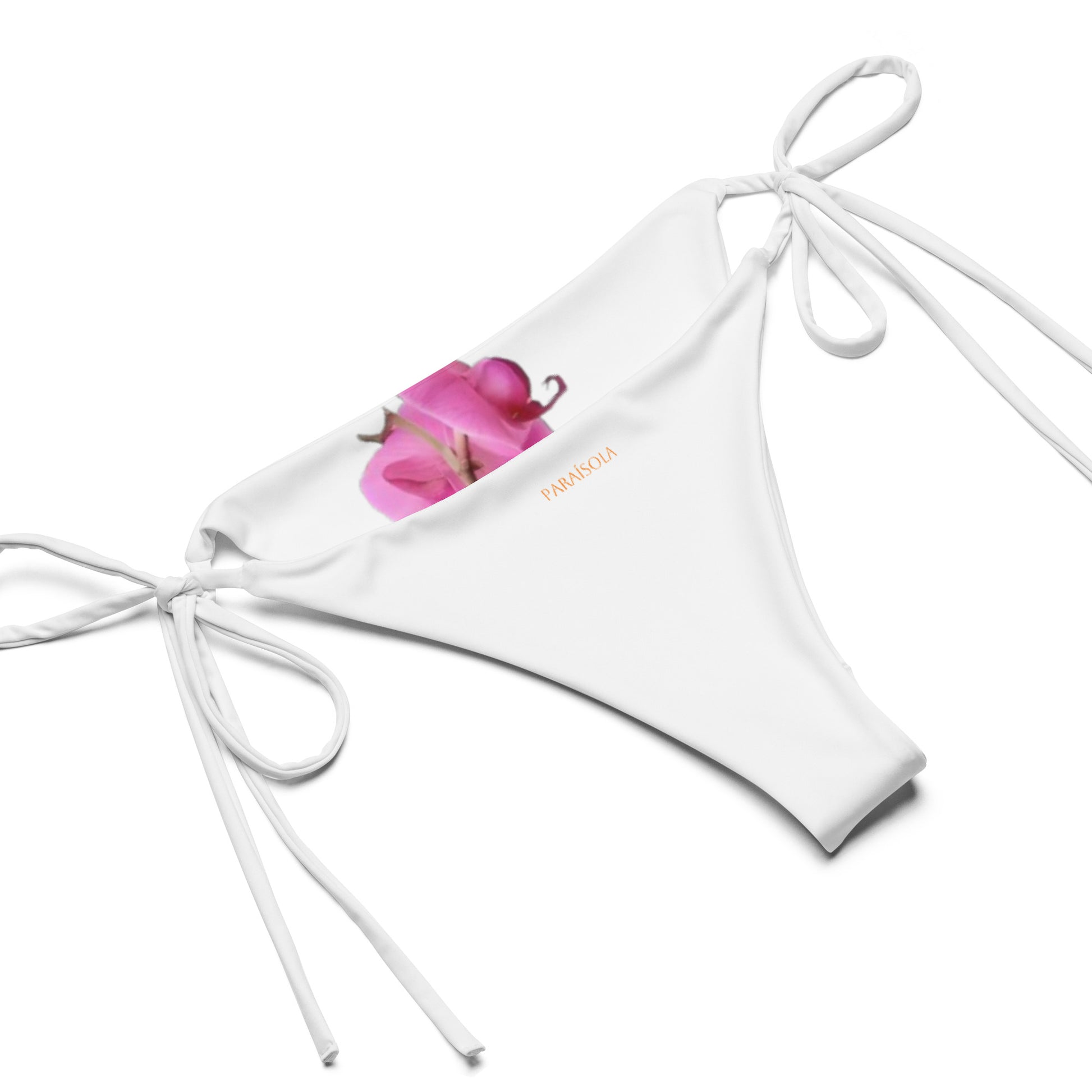Tie-front-and-tie-side bikini-tropical-white-purple-orchidee